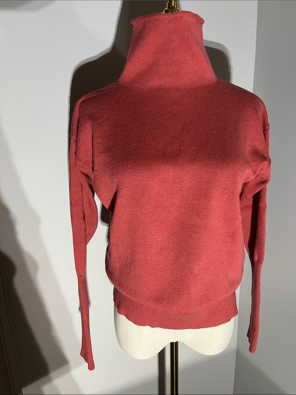 Wilfred Coral Red Turtleneck Sweater - Size S